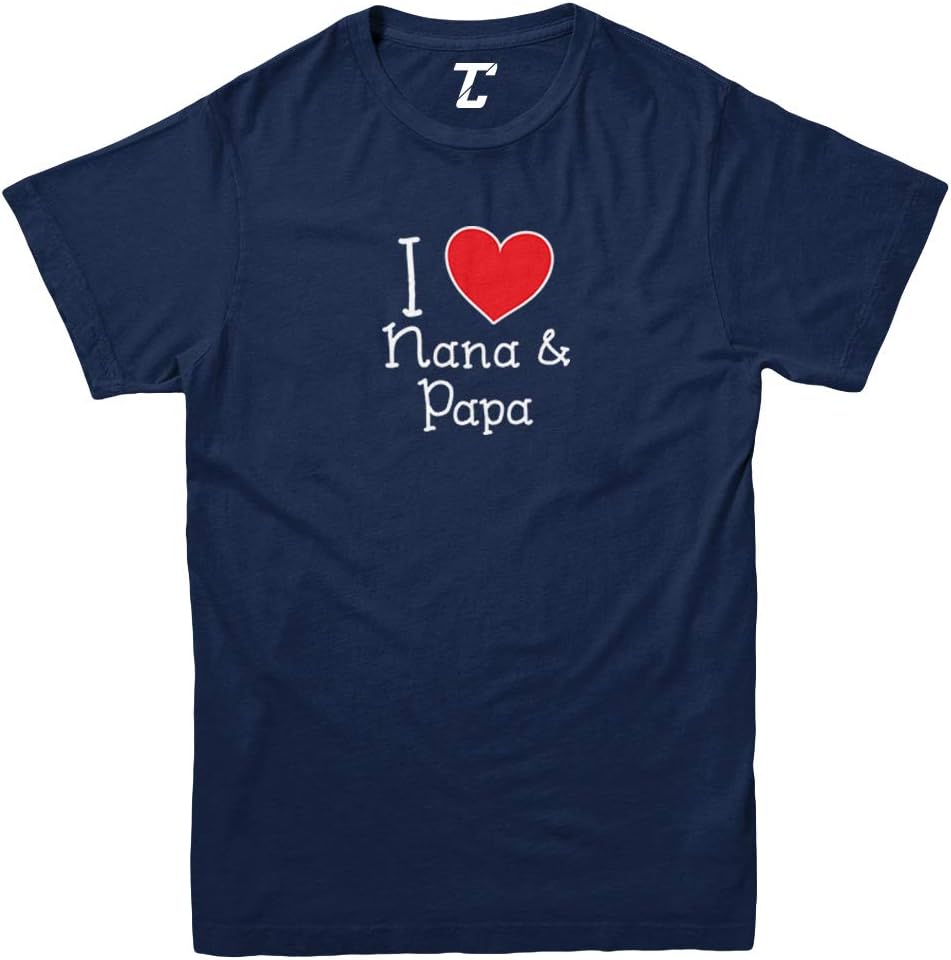 I Love My Nana & Papa - Heart Cute Youth T-Shirt