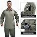 IDOGEAR SPORTS G3 Combat Shirts Men’s Tactical Shirt with Elbow Pads 1/4 Zipper Collar 2 Pockets Long Sleeves BDU Top for Airsoft Military Outdoor Clothing (DNC, X-Large)