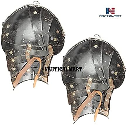 Nautical-Mart Medieval German Gothic Armor Pauldron Set Silver