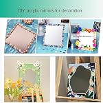 6 Pack Acrylic Mirror,8x8 Inch Self Adhesive Acrylic Tiles 2mm Thick Mirrors Stick on Mirrors for Wall,Flexible Plastic Mirror Sheets Wall Stickers for DIY Decoration in Living Room Bathroom