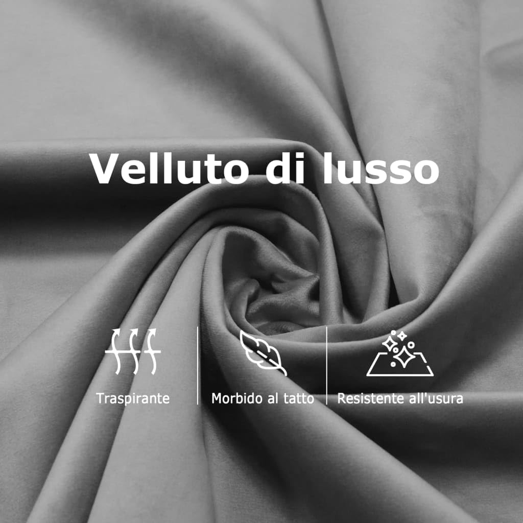 vidaXL Poltrona Reclinabile Grigio Scuro in Velluto