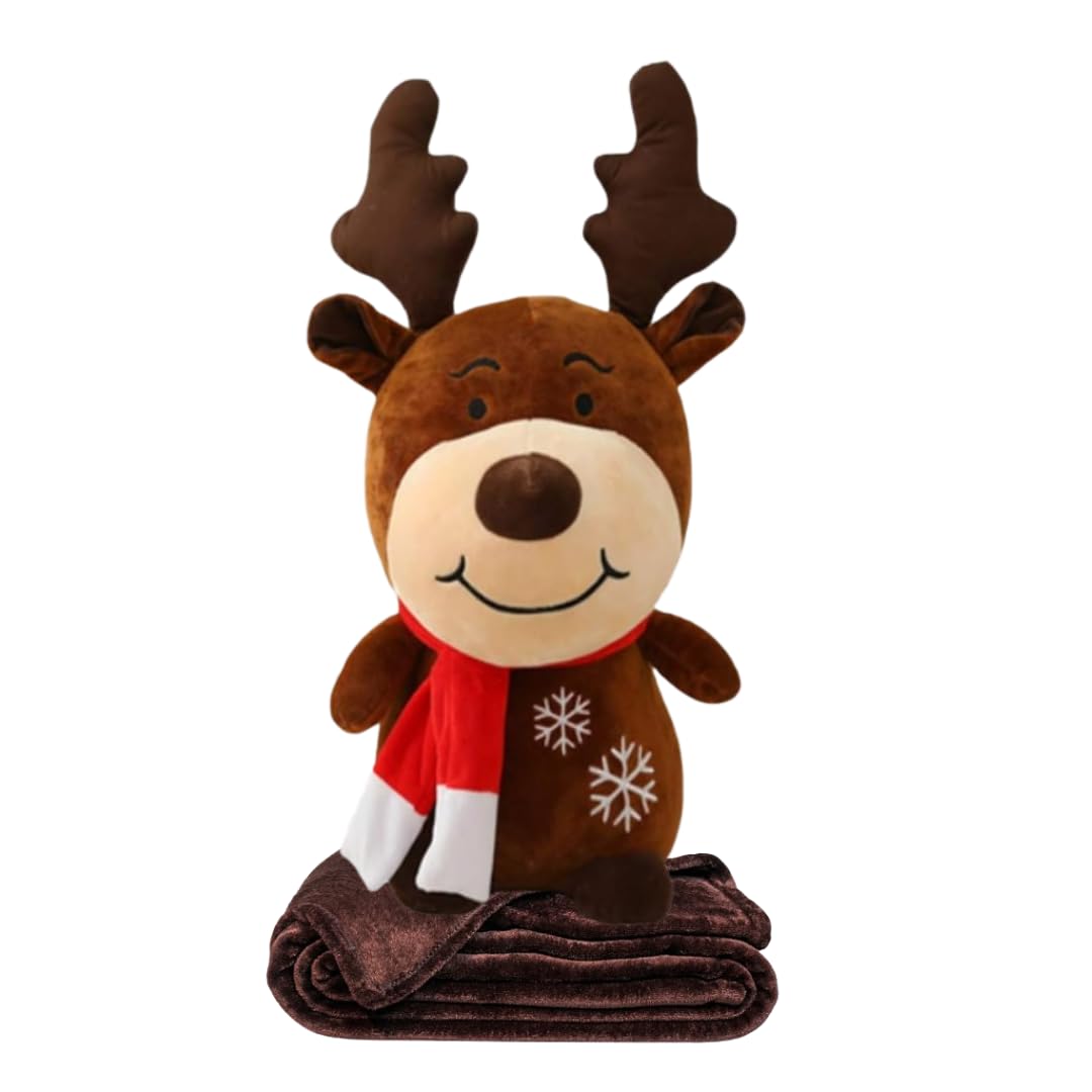 Cute Plush Toy, 3 in 1 Blanket Cum Pillow and Soft Toy, Large, for Boys and Girls