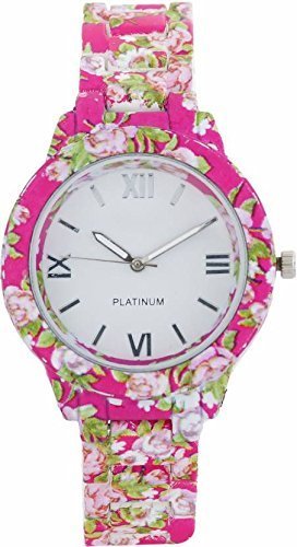 S S TRADERS - Cute Pink Flower Analog Watch for girls -Good gift for Kids