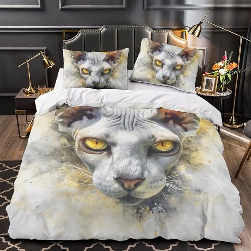 Housse de couette chat sans poils doux pour réchauffer les nuits de garçons - 4