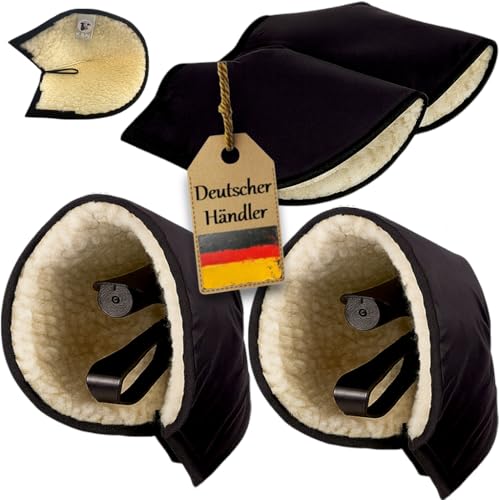 Rollator Handschuhe mit 100% Schurwolle, von FabaCare, Handwärmer Wolle, Handmuffen, Fingerwärmer, Wollhandschuhe, Schurwollhandschuhe, wasserdicht, winddicht, extra warm, 1...