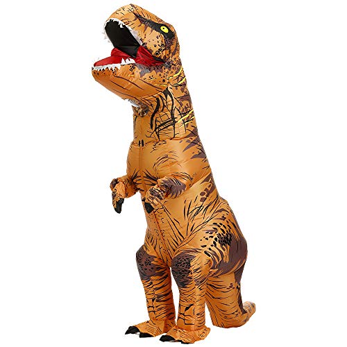 RHESHINE Inflatable Dinosaur Costume,T-Rex Dinosaur Inflatable Costume for Kids, Blow Up Fancy Dress Costume for Halloween Cosplay Party(120-150cm)