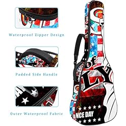 Housse de transport étanche pour guitare avec bandoulière réglable Violet zébré, Multicolore 09, 42.9×16.9×4.7 in… - Les Beatles, Paul McCartney, John Lennon, RIngo Starr, George Harrison Housse de transport étanche pour guitare avec bandoulière réglable Violet zébré, Multicolore 09, 42.9x16.9x4.7 in… – Image 4