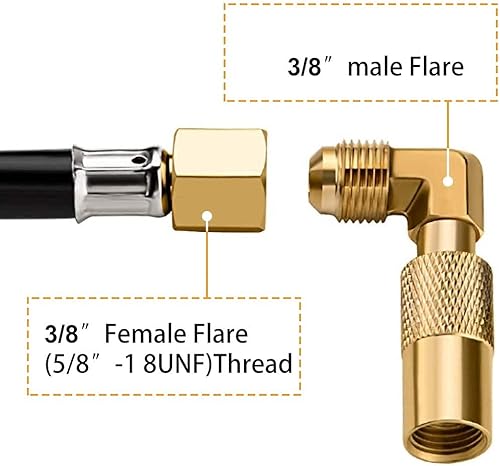 Miniatura 4 de Eazy2hD Manguera de propano de conexión rápida para autocaravana de 20 pies con adaptador de codo de propano de enchufe rápido de 14 pulgadas,