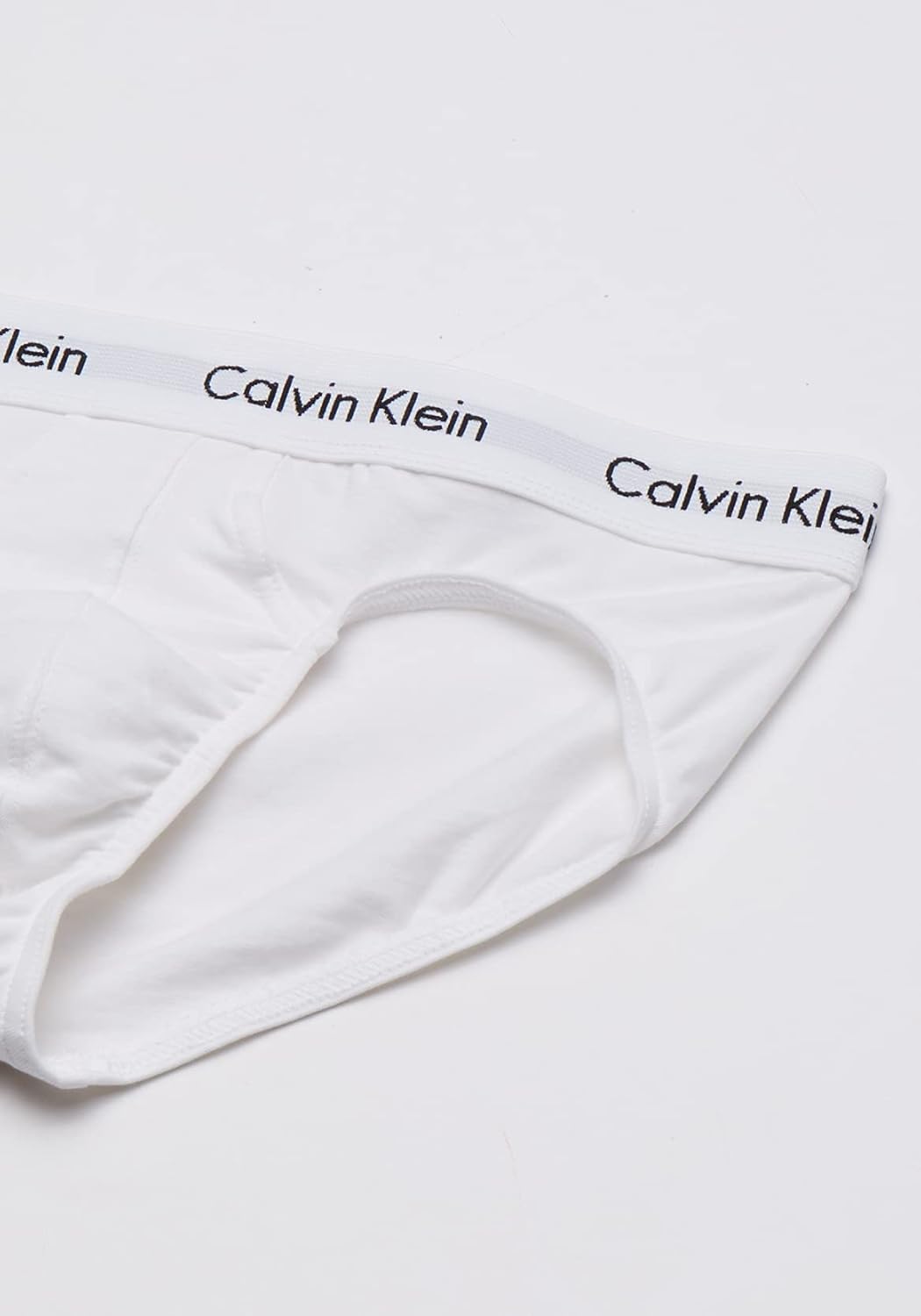 Calvin Klein Men's 3-Pack Cotton Stretch Hip Brief, White, X-Large - Image 3