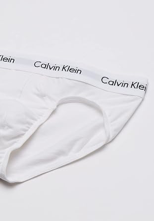 Calvin Klein Men's 3-Pack Cotton Stretch Hip Brief, White, X-Large