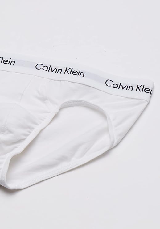 Calvin Klein Men's 3-Pack Cotton Stretch Hip Brief, White, X-Large