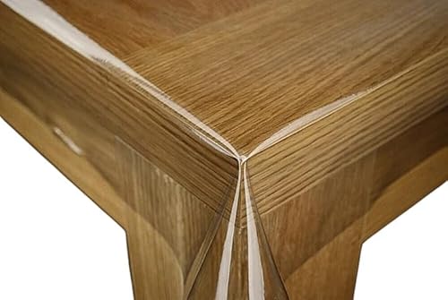 Elegant Event Essentials - ULTIMATE DEFENSE Preserve Your Table's Beauty with Our Premium Table Protector (Clear, Round 0.5mm, 120cm)