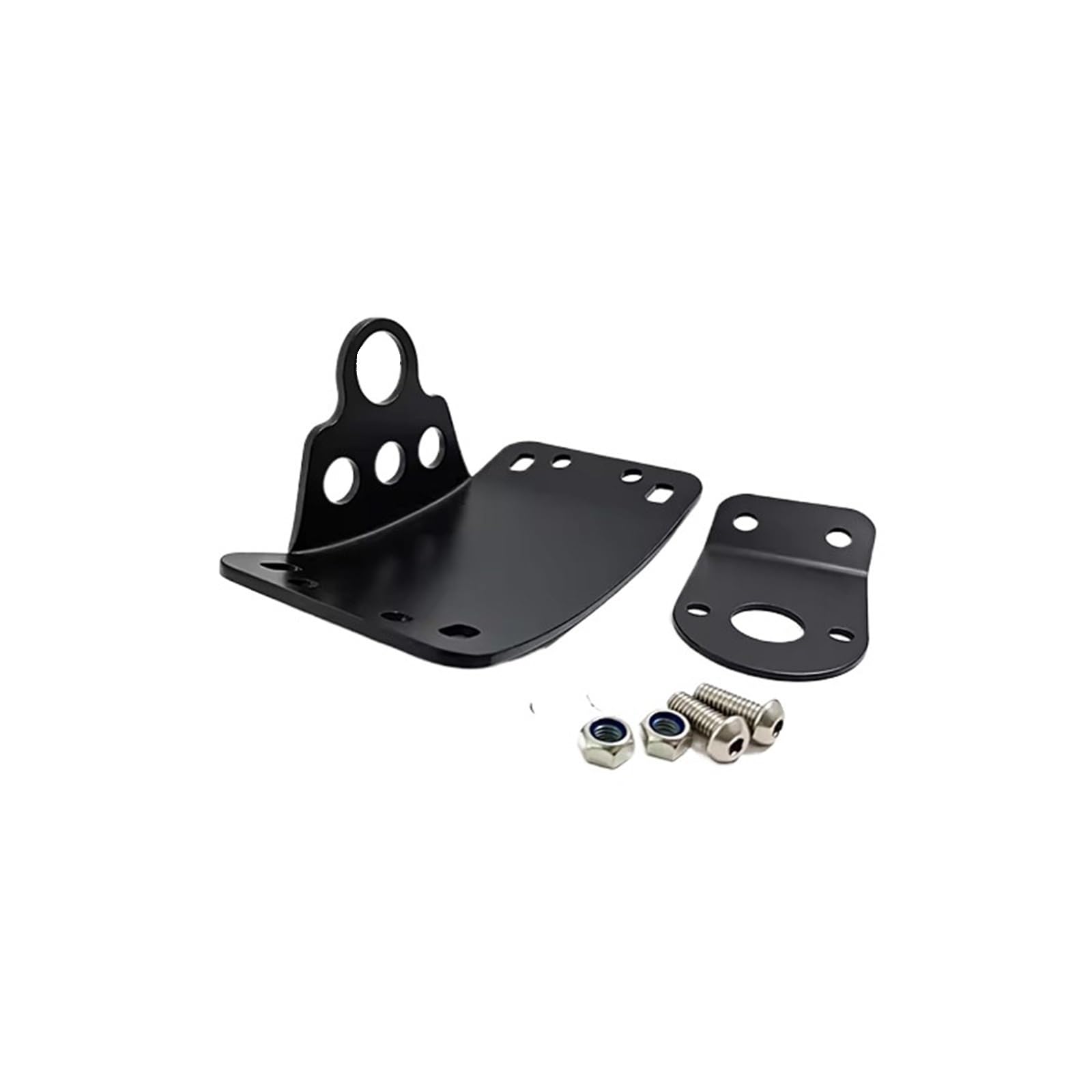 Ramka tablicy rejestracyjnej motocykla Pasuje do Bobber Sportster czarna stal solidna zakrzywiona mocowanie boczne zestaw wsporników tablicy rejestracyjnej do osi 3/4 "i 1"(Matte black-1inch)