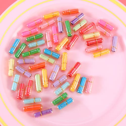 EXCEART 50 Pcs Mensagem Mensagem Garrafas Claras Garrafas de Plástico Em Forma de Pílula Adorável Ca