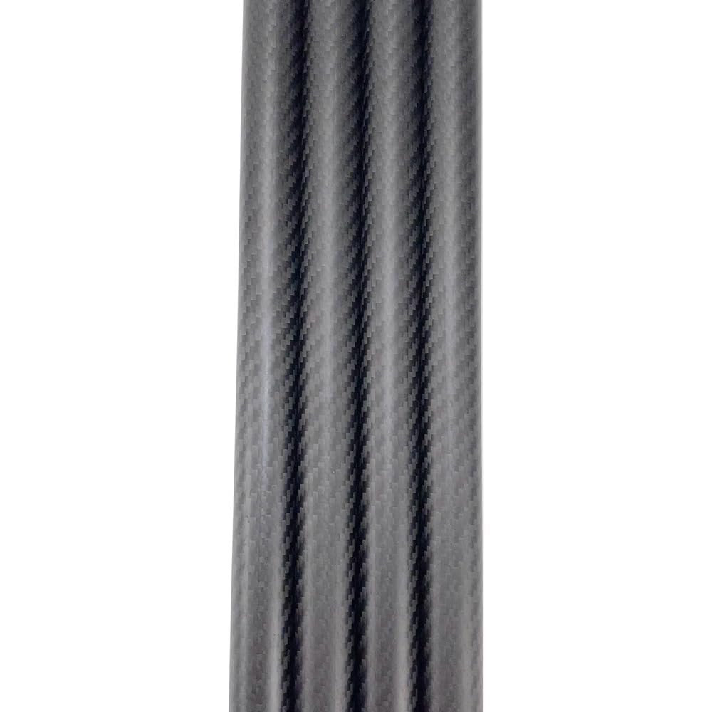 Tube enroulé en tissu de Fiber de carbone 3K, sergé mat, longueur 500mm, tige creuse ronde en carbone pur, 1 pièce(25x22mm)
