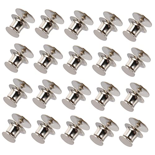 Veemoon Flat Top Buckle Pin Clasp 50 Sets Tie Tacks Pin Backs (Nickel Base 10mm) Sturdy Craft Supplies