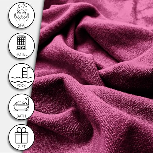 Image of Sassoon Venir Microfiber 1 Piece Men Bath Towel 450 GSM (80x160cm, Chestnut Color) Ultra Soft Material, Towel for Daily use