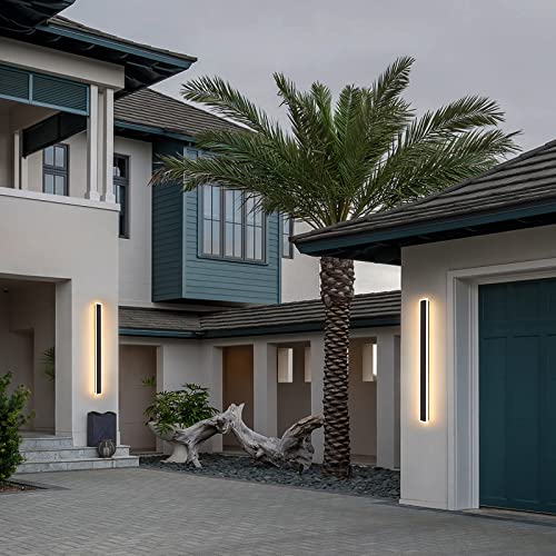BIEOCUR Modern Outdoor Lights,Led 26W Porch Sconce 3000-6000K 51.2in Frosted White Acrylic Exterior Light Fixture Watetproof Suitable for Patio,Garage Entry House by BIEOCUR - Image 6