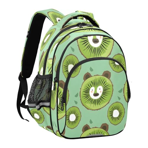 Bear's Face Kiwi Slices Backpack For Girls Kindergarten Elementary Bookbag Lightweight Childrens School Bag,Small2