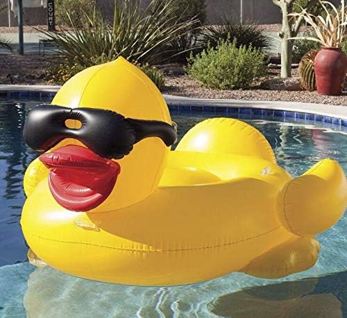 JQStar 浮き輪 うき具 大人用 子供用 フロート 人気 動物 かわいい 家族 海 プール ビーチグッズ 遊具 空気入れ1個 大型ダック浮き輪(200CM )