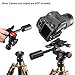 Neewer Single Handle Tripod Ball Head Three-Dimensional 360 Degree Rotation, with 1/4-3/8 Inches Screw for Tripod Monopod Camera Bracket Light Stand, Max Load 22 Pounds/10 Kilograms(Red+Black)