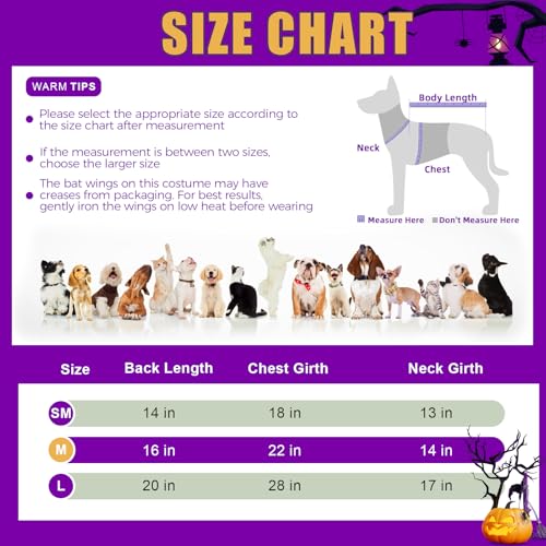 Image of Mihachi Halloween Dog Pajamas for Small to Large Dogs Boy Girl, Soft Pet Pjs Coat Winter Warm Jammies Doggie Sweater, Stretchy Bat Wings Puppy Onesie Outfits for Dog Holiday, Black L