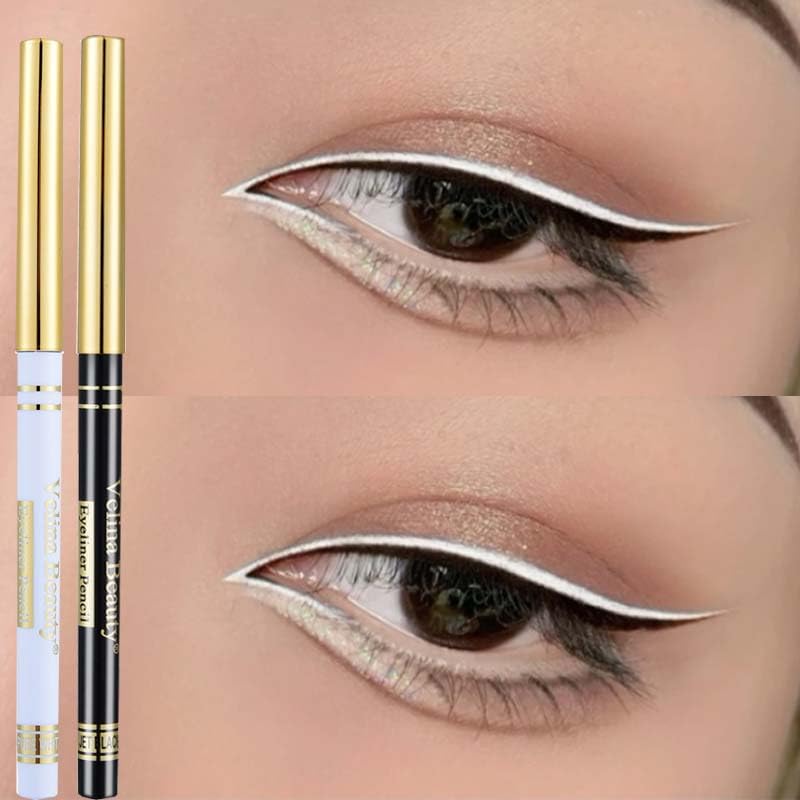 Miniatura 3 de Lápiz de gel profesional suave de alto pigmento negro y blanco delineador de ojos - Herramientas de maquillaje de ojos de larga duración en la