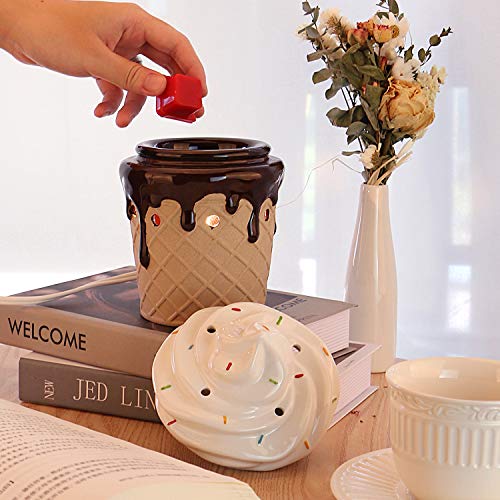 STAR-MOON-Cute-Wax-Warmer-Wax-Melter-for-Scented-Wax-Candle-Warmer-for-Wax-Melt-with-One-More-Bulb-Removable-Dish-Home-Decor-Home-Fragrance-Ice-Cream-Decor-Ideal-Gift-Sweet-Ice-Cream STAR MOON Cute Wax Warmer Wax Melter for Scented Wax Candle Warmer for Wax Melt with One More Bulb Removable Dish Home Decor Home Fragrance Ice Cream Decor Ideal Gift Sweet Ice Cream