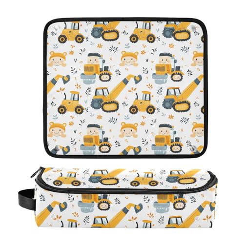 Bolso de viaje estilo dibujo animado para herramientas de cabello, resistente al calor, organizador portátil para planchas, rizadores y accesorios de cuidado capilar miniatura 3