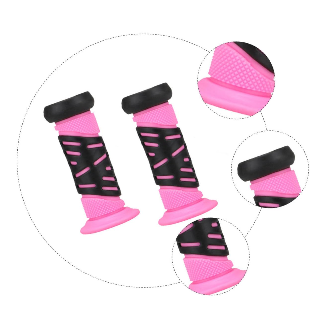 Toddmomy 3 Paires Poignées de Vélo Antidérapantes Caoutchouc pour Garçon Fille Grip Ergonomique avec Protection Impacts Accessoire pour Vélo