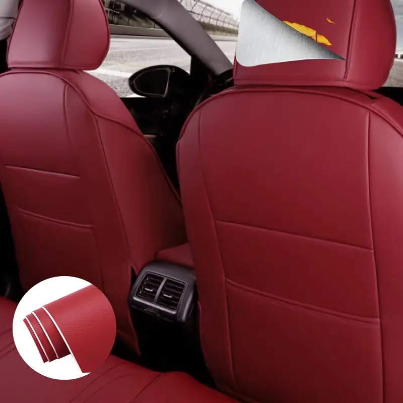 HOMSUN Leather Repair Patch Tape Dull-Red Self Adhesive Leather Repair Tape for Furniture, Car Seats, Couch, Sofa, Office Chair, Vinyl Repair Kit (1ft x 3ft Maroon Leather, 2) 1