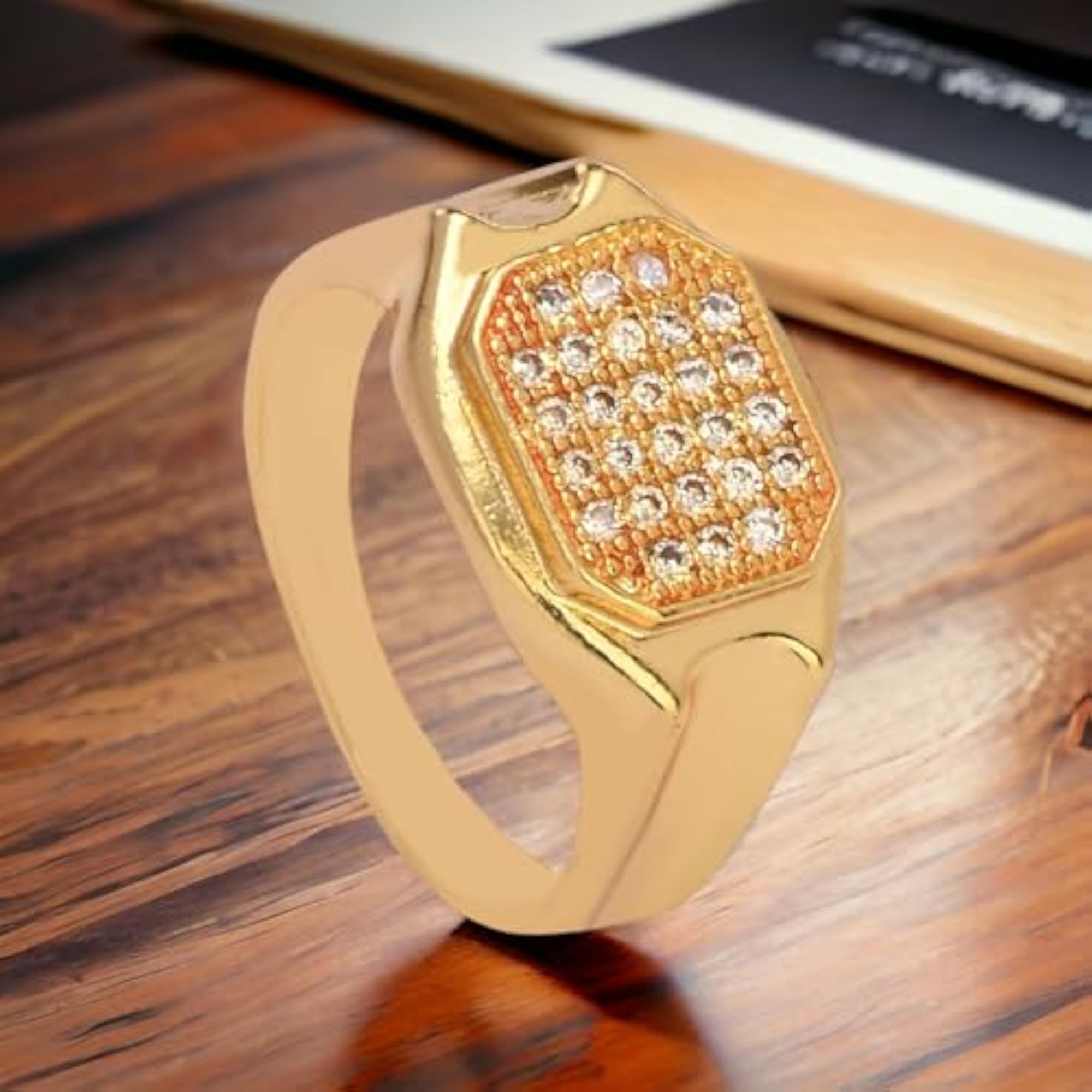 Gold Plated American Diamond Adjustable Ring Collection