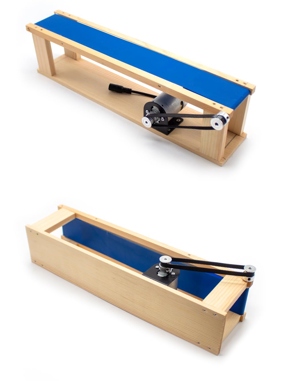 Toplionace Mini Cinta Transportadora de Escritorio AC 100-240V Modelo de Elevador de 5x70cm Dispositivo de Experimentos Científicos para Enseñanza de Fricción 0-6000rpm