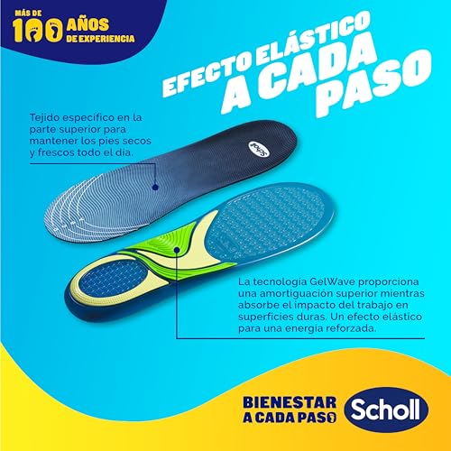 Miniatura 5 de Dr. Scholl S Plantillas Gelactiv Sport Para Hombre - Para Calzado Deportivo, Comodidad Todo El Día, Absorción De Impactos Y Elasticidad Con La Tecnología Gelwave - Talla 40-46,5