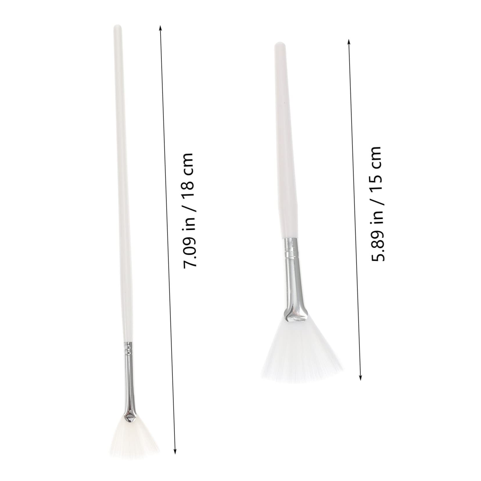 FRCOLOR 2pcs Fan Facial Mask Applicator Tools Acid Alicator Brush for Face Mask Brush Skin Treatment Mask Tool