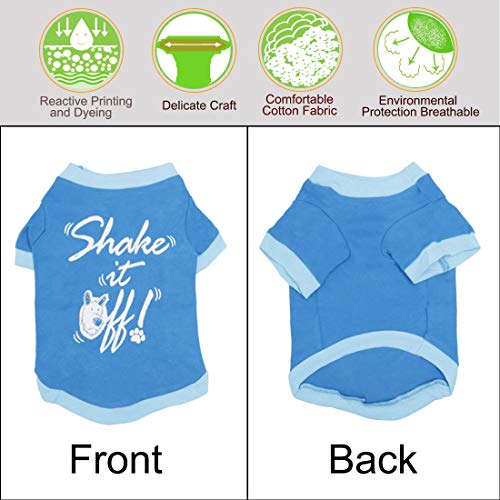 Camiseta para perro de algodón talla L uxcell miniatura 4