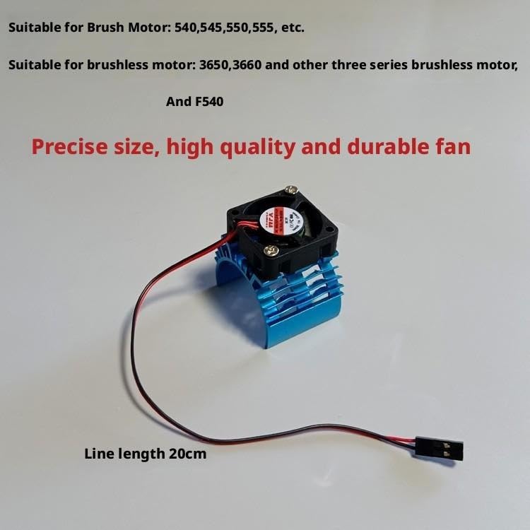 Motor Cooling Fin with Fan, Compatible with 540, 550, 555 Brushless and 3650, 3660 Motors