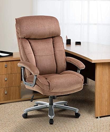 Image of CLATINA Ergonomic High-Back Fabric Executive Chair with Thick Padding Headrest Armrest and Lumbar Support 400lbs Task Office Chairs for Heavy People-BR