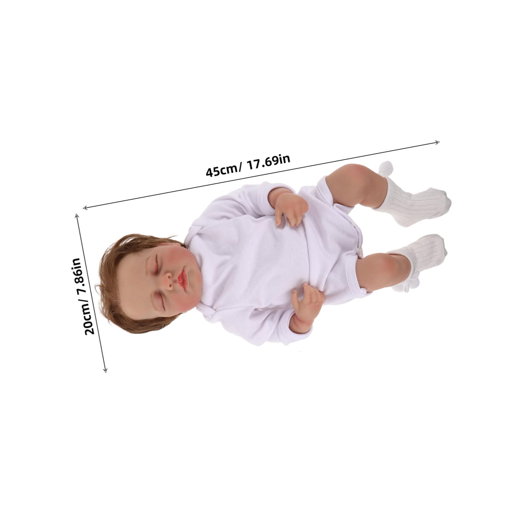 SUPVOX Bambola Neonata Realistica Corpo Intero Morbida per Ragazzo Ragazza e Collezionisti di Bambole Realistiche per Gioco e Decorazione