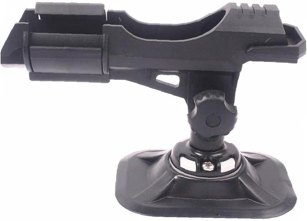 1set Fishing Rod Rack Fishing Rod Holder PVC Collapsible Fixer Fix Pole Mount Angle Bracket for Inflatable Boat Dinghy Raft Black 23cm