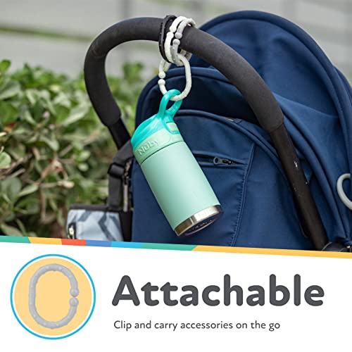 Image of Nuby Linkables | Black, Grey, and White Attachable Links for Strollers, Car Seats, and Travel
