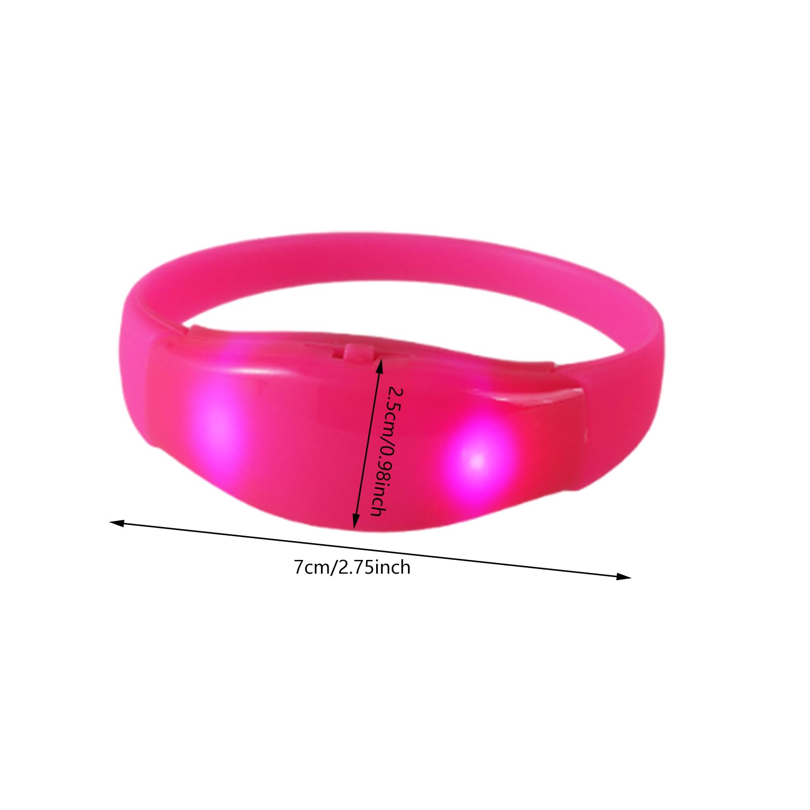 PANGBOER 10 Braccialetti luminosi a LED Multicolori Braccialetti in silicone luminosi Braccialetti attivazione vocale Accessori per concerti Braccialetti per feste compleanno