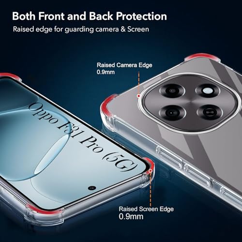 Image of Jkobi Shockproof Crystal-Clear Back Cover for Oppo F31 Pro (Anti Yellow Case | Drop & Camera Protection | Hard Polycarbonate)