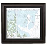 PatriotGearCompany | フレーム入り航海チャート 11353 : Baptiste Collette Bayou to Mississippi River Gulf アウトレット 標準 NOAA11353