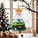 Knitting Crochet Christmas Tree,Handmade Crochet Christmas Tree Pendant for Women,Gradient Colorful Tree Hanging Ornaments for Friends, Family Car Mirror Hanging Ornament,Home Decor