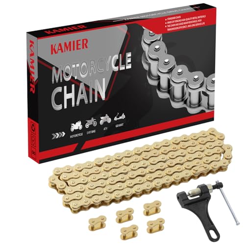 KAMIER 420 Drive Chain 102 Link Gold with Chain Breaker