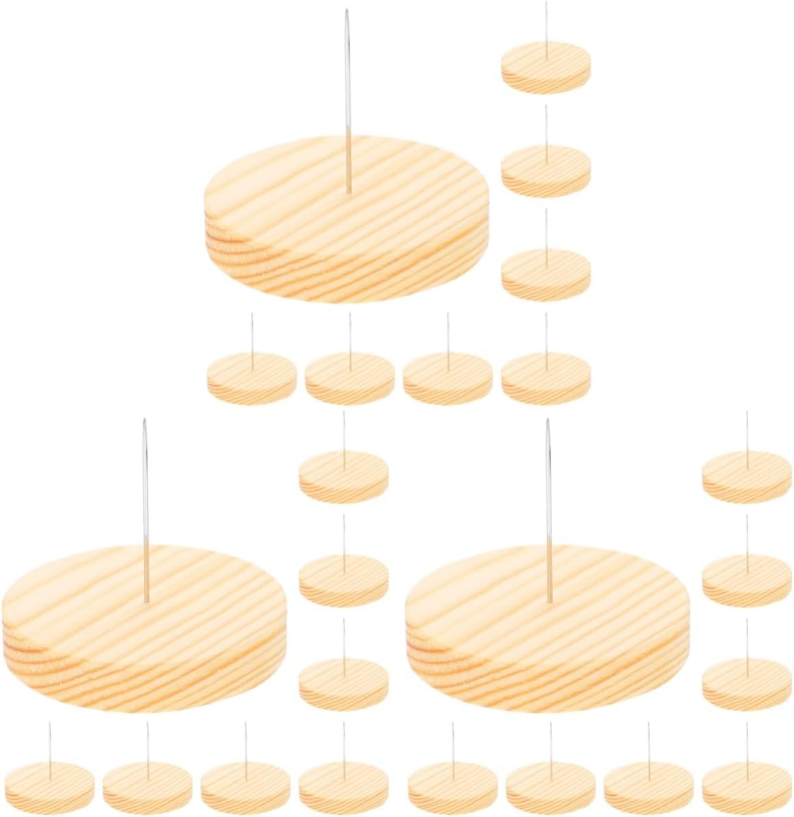 24pcs Wooden Doll Display Stand Needle Holder Practical Support for Showcasing Dolls and Items Versatile Base for Needle Felting Crafts and Projects