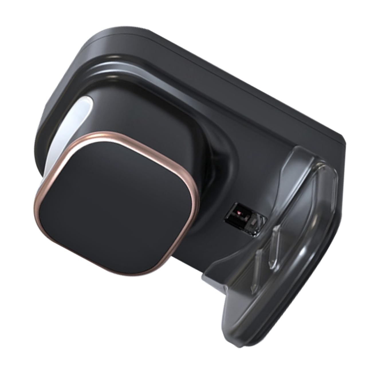 Dispenser Elettrico per Dentifricio Sensore Nero in Plastico | Montaggio senza Fori, Adatto per Crema Mani e Detergente Viso, Cavo USB Incluso