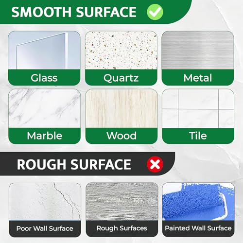 Image of FGSAEOR 9 Pack Shower Caddy Adhesive Replacement Strips, Heavy Duty Clear Waterproof Sticky Hooks, No Drilling Wall Mount for Shower Shelves, Bathroom Storage, Kitchen Rack & Soap Holder