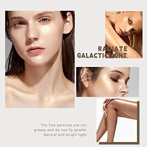 Newbang Shimmer Body Oil Glow Luminizer Liquid Face Highlighter Brighten Waterproof Longlasting Moisturizing Glitter Shimmering Non-Sticky Illuminator Sliver Shine Makeup(2.8Fl Oz#Moonlight White) #TOP5